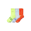 Bombas Lightweight Athletic Half Calf Sock 3-pack In Halo Yellow Mix