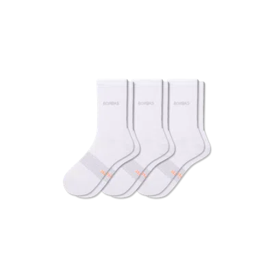 Bombas Lightweight Athletic Half Calf Sock 3-pack In White