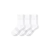 Bombas Lightweight Athletic Half Calf Sock 3-pack In White