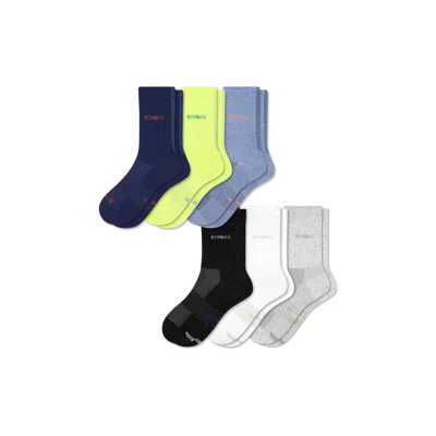 Bombas Lightweight Athletic Half Calf Sock 6-pack In Multi