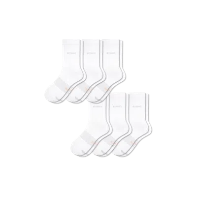 Bombas Lightweight Athletic Half Calf Sock 6-pack In White