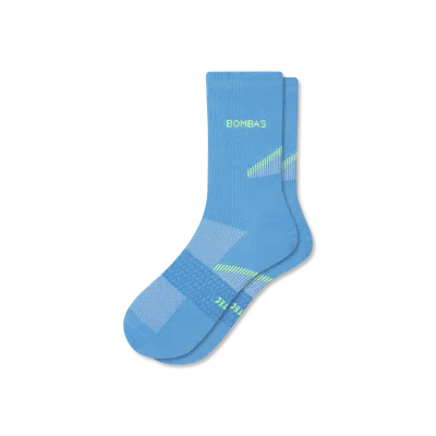Bombas Lightweight Athletic Half Calf Socks In Blue