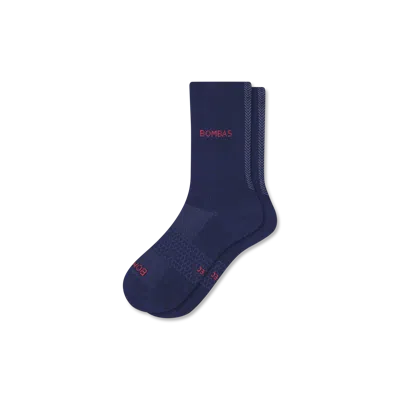 Bombas Lightweight Athletic Half Calf Socks In Blue