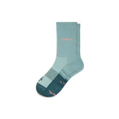Bombas Lightweight Athletic Half Calf Socks In Misty Sky