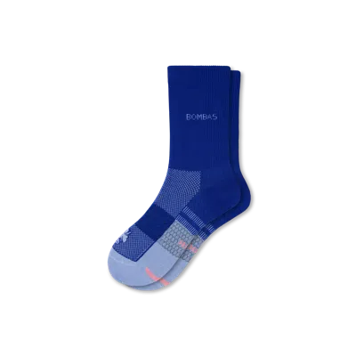 Bombas Lightweight Athletic Half Calf Socks In Neon Cobalt