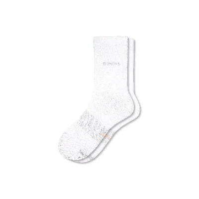 Bombas Lightweight Athletic Half Calf Socks In White