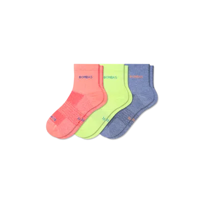 Bombas Lightweight Athletic Quarter Sock 3-pack In Animal Print