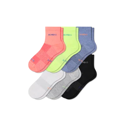 Bombas Lightweight Athletic Quarter Sock 6-pack In Multi