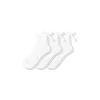 Bombas Lightweight Bow Quarter Sock 3-pack In White