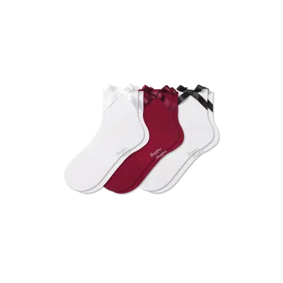 Bombas Lightweight Bow Quarter Sock 3-pack In Side Bow Mix