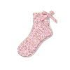 Bombas Lightweight Bow Quarter Socks In Spanish Rose