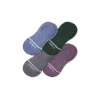 Bombas Lightweight Merino Wool Blend No Show Sock 4-pack In Brown