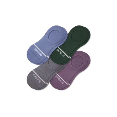 Bombas Lightweight Merino Wool Blend No Show Sock 4-pack In Brown