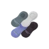 Bombas Lightweight Merino Wool Blend No Show Sock 4-pack In Grey Surf Mix