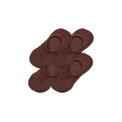 Bombas Lightweight No Show Sock 4-pack In Brown