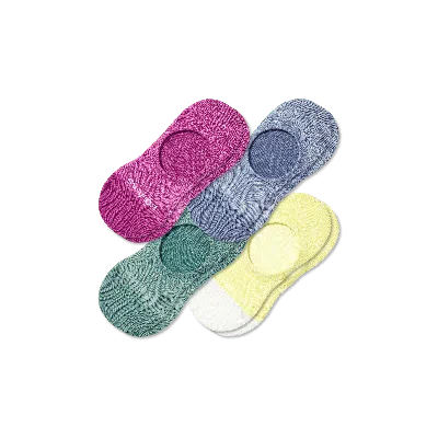 Bombas Lightweight No Show Sock 4-pack In Fjord Pink Mix