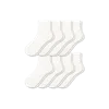 Bombas Lightweight Quarter Sock 8-pack In Soft White