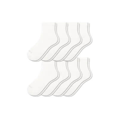 Bombas Lightweight Quarter Sock 8-pack In Soft White