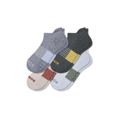 Bombas Marl Ankle Sock 4-pack In Navy Taupe Mix