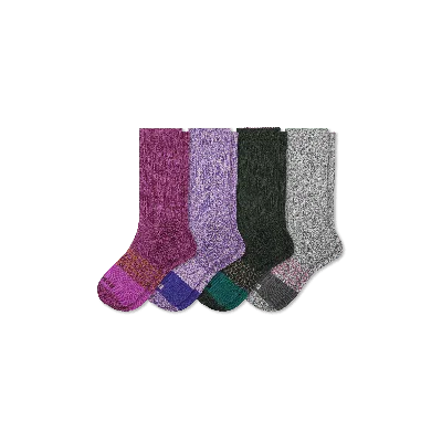 Bombas Marl Calf Sock 4-pack In Prickly Pear Mix