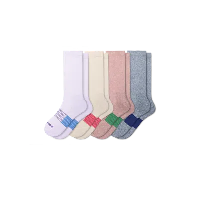 Bombas Marl Calf Sock 4-pack In Purple Sea Mix