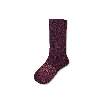 Bombas Marl Calf Socks In Black Plum