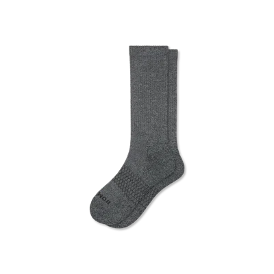 Bombas Marl Calf Socks In Dark Grey