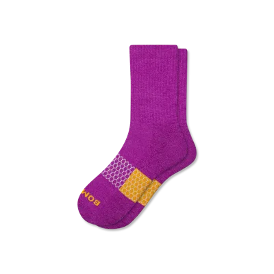 Bombas Marl Half Calf Socks In Vivid Magenta