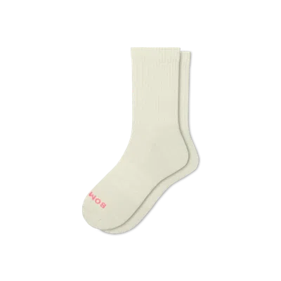 Bombas Marl Half Calf Socks In White