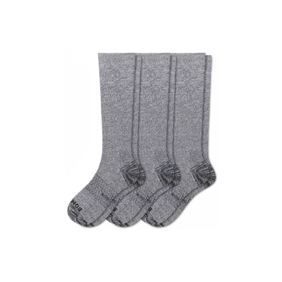 Bombas Medical Grade Compression Knee High Sock 3-pack (20-30mmhg) In Grey Heather