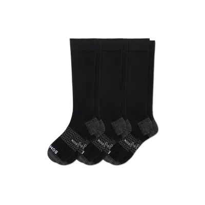Bombas Medical Grade Compression Knee High Sock 3-pack (20-30mmhg) In Onyx