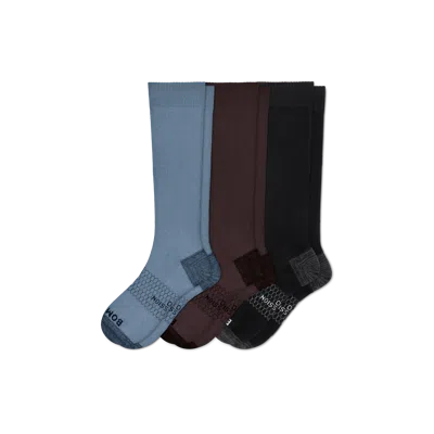 Bombas Medical Grade Compression Knee High Sock 3-pack (20-30mmhg) In Sea Ganache Mix