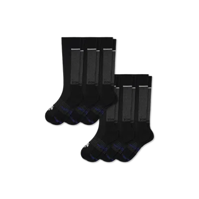 Bombas Medical Grade Compression Knee High Sock 6-pack (20-30mmhg) In Black