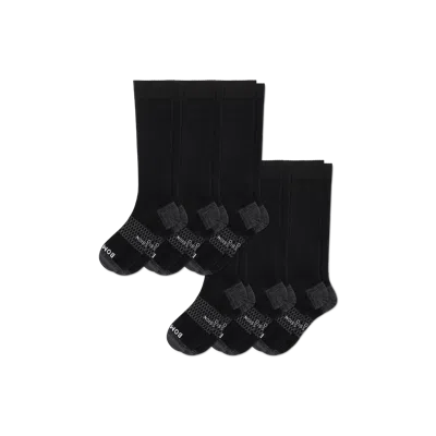 Bombas Medical Grade Compression Knee High Sock 6-pack (20-30mmhg) In Onyx