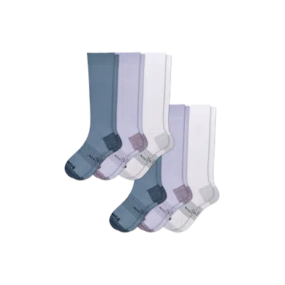 Bombas Medical Grade Compression Knee High Sock 6-pack (20-30mmhg) In Purple Sea Mix