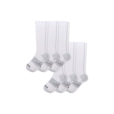 Bombas Medical Grade Compression Knee High Sock 6-pack (20-30mmhg) In White