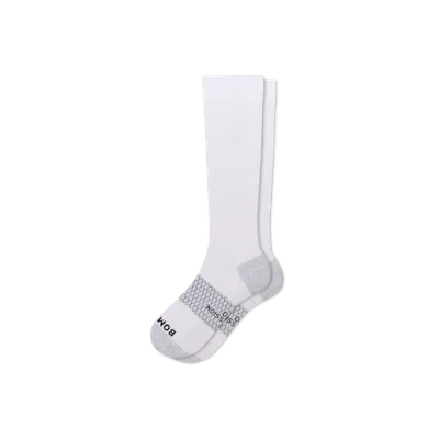 Bombas Medical Grade Compression Knee High Socks (20-30mmhg) In White