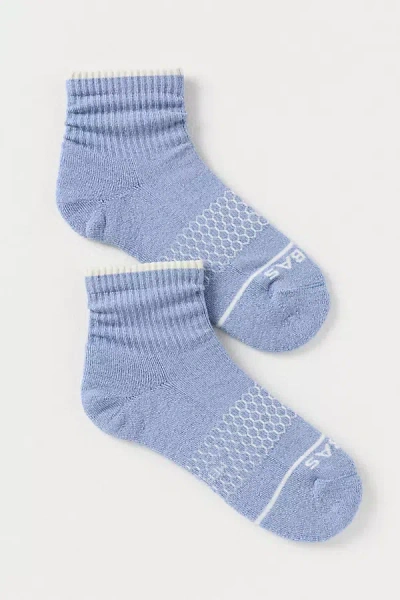 Bombas Merino Blend Marl Quarter Socks In Blue