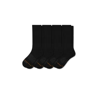 Bombas Merino Blend Ultra-stretch Calf Sock 4-pack In Black