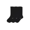 Bombas Merino Cashmere Blend Fine Rib Calf Sock 3-pack In Black