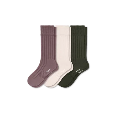 Bombas Merino Cashmere Blend Rib Calf Sock 3-pack
