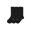 Bombas Merino Cashmere Blend Rib Calf Sock 3-pack In Black