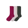 Bombas Merino Cashmere Blend Rib Calf Sock 3-pack In Multi