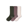 Bombas Merino Cashmere Blend Rib Calf Sock 3-pack In Multi