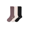 Bombas Merino Cashmere Blend Rib Calf Sock 3-pack In Neutrals Mix