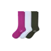 Bombas Merino Cashmere Blend Rib Calf Sock 3-pack In Prickly Pear Mix