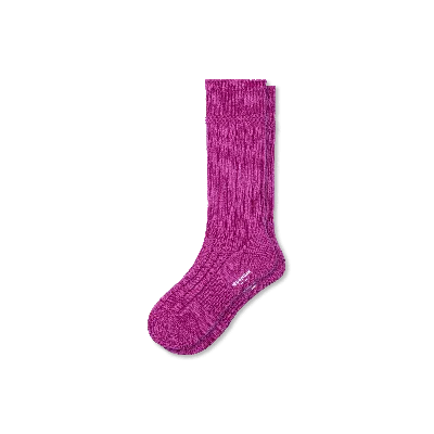 Bombas Merino Cashmere Blend Rib Calf Socks In Prickly Pear