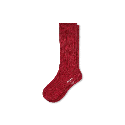 Bombas Merino Cashmere Blend Rib Calf Socks In Rich Crimson