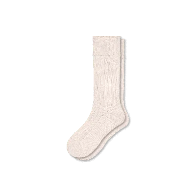 Bombas Merino Cashmere Blend Rib Calf Socks In Sandalwood