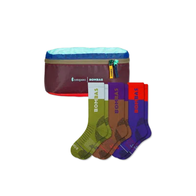 Bombas Merino Hiking Performance Calf Sock 3-pack & Cotopaxi Fanny Pack In Multi